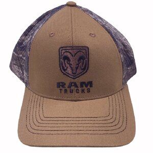 RAM Trucks Embroidered Mossy Oak Camo Mesh Back Cap Hat - NEW Fast Ship